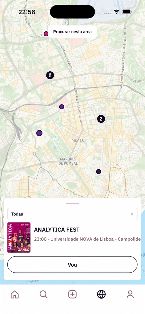 O mapa das noites de Lisboa